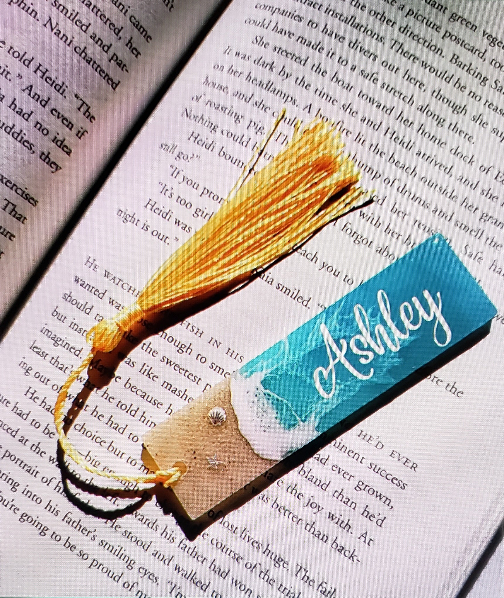 beach bookmark