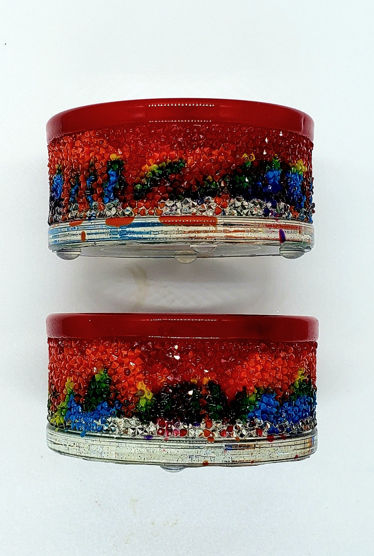 Rainbow tea light candle holder