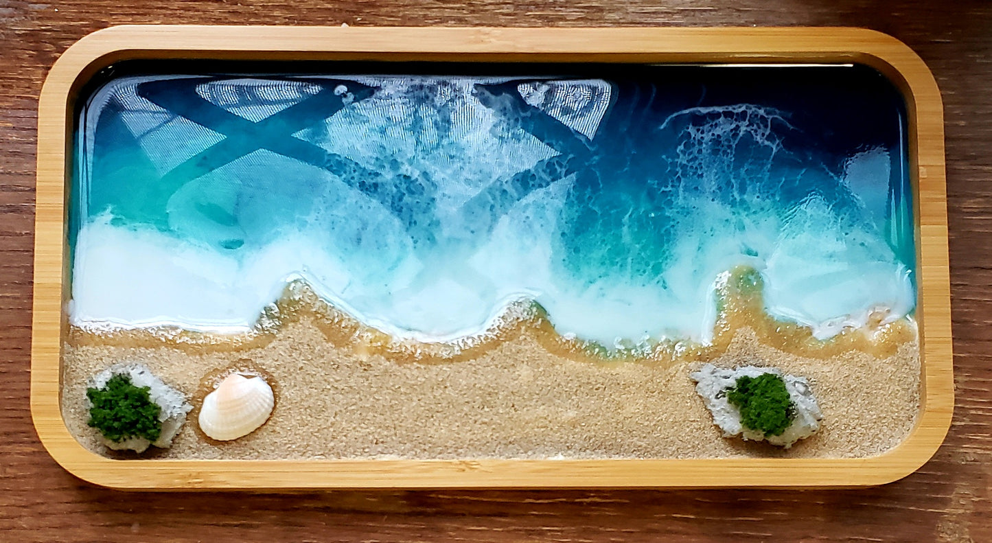 Ocean Coastal trays/ Wooden Tray