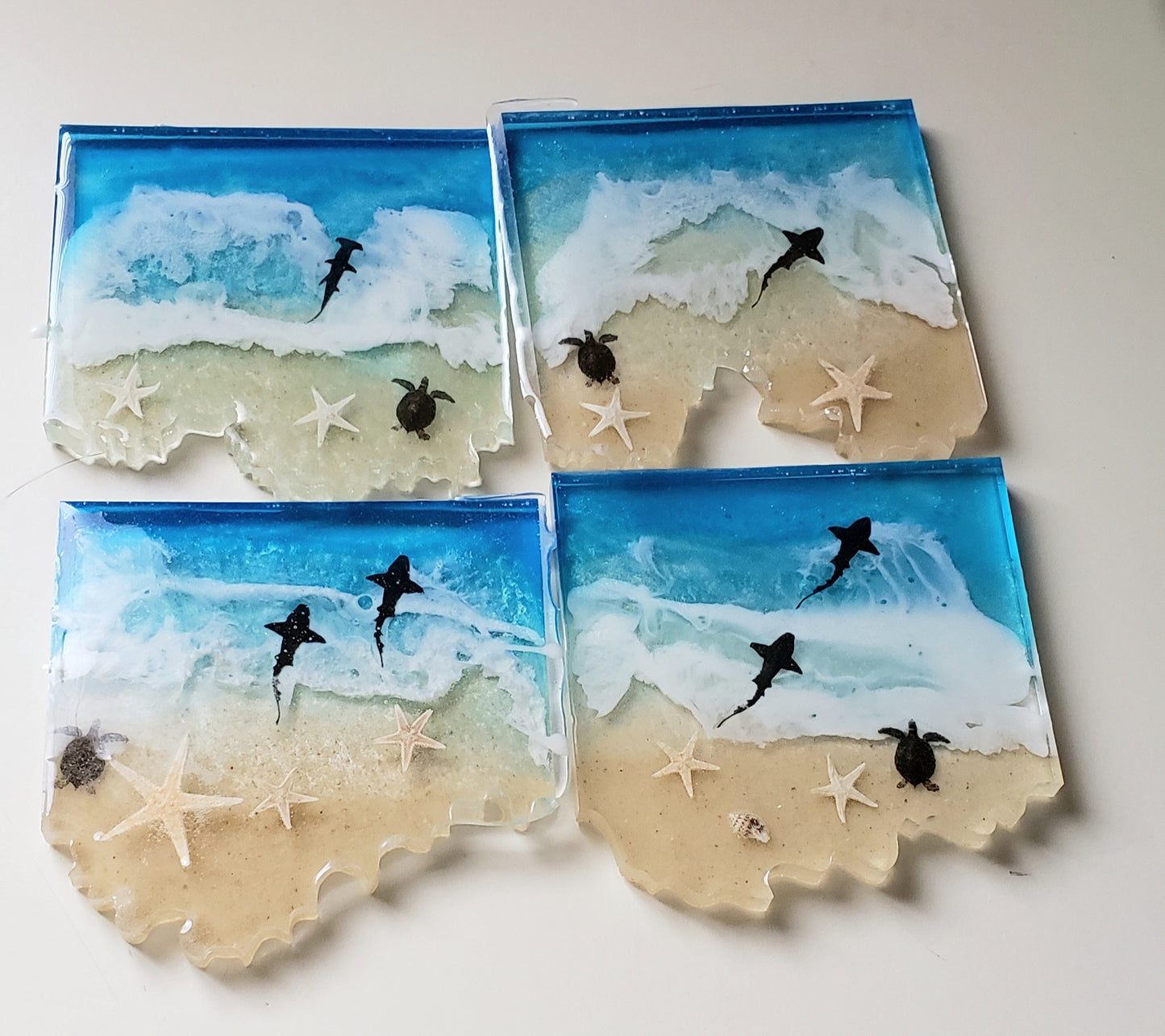 Sea scape coasters /Beach Coasters/Ocean coasters