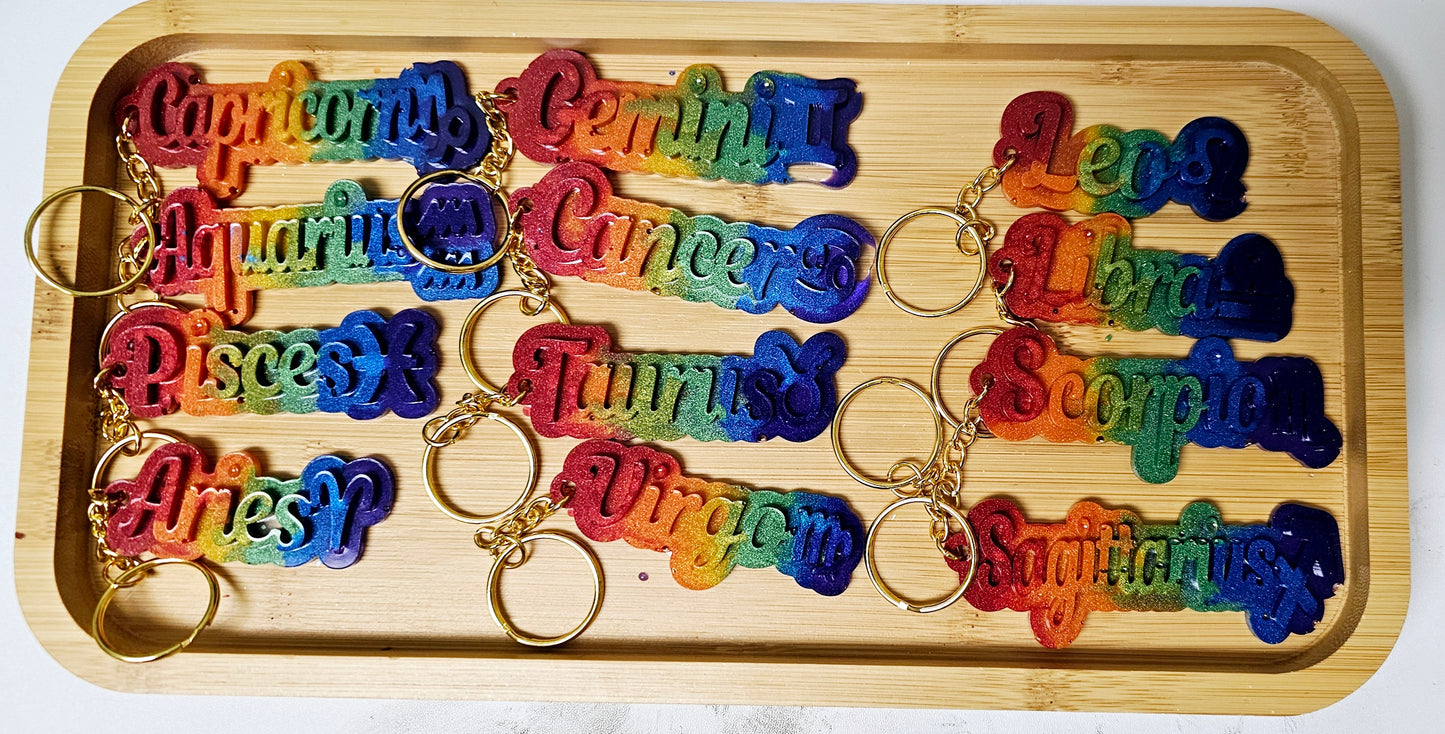 Zodiac Sign Keychains