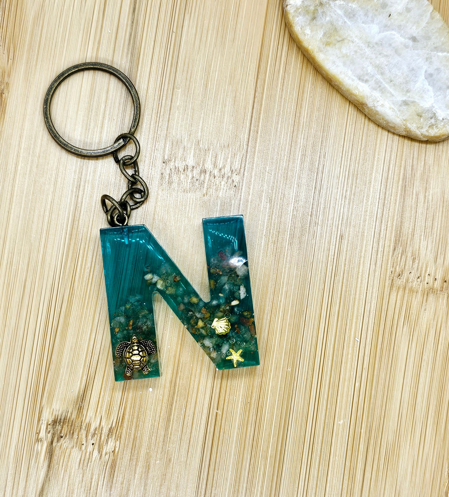 Under water letter Keychain