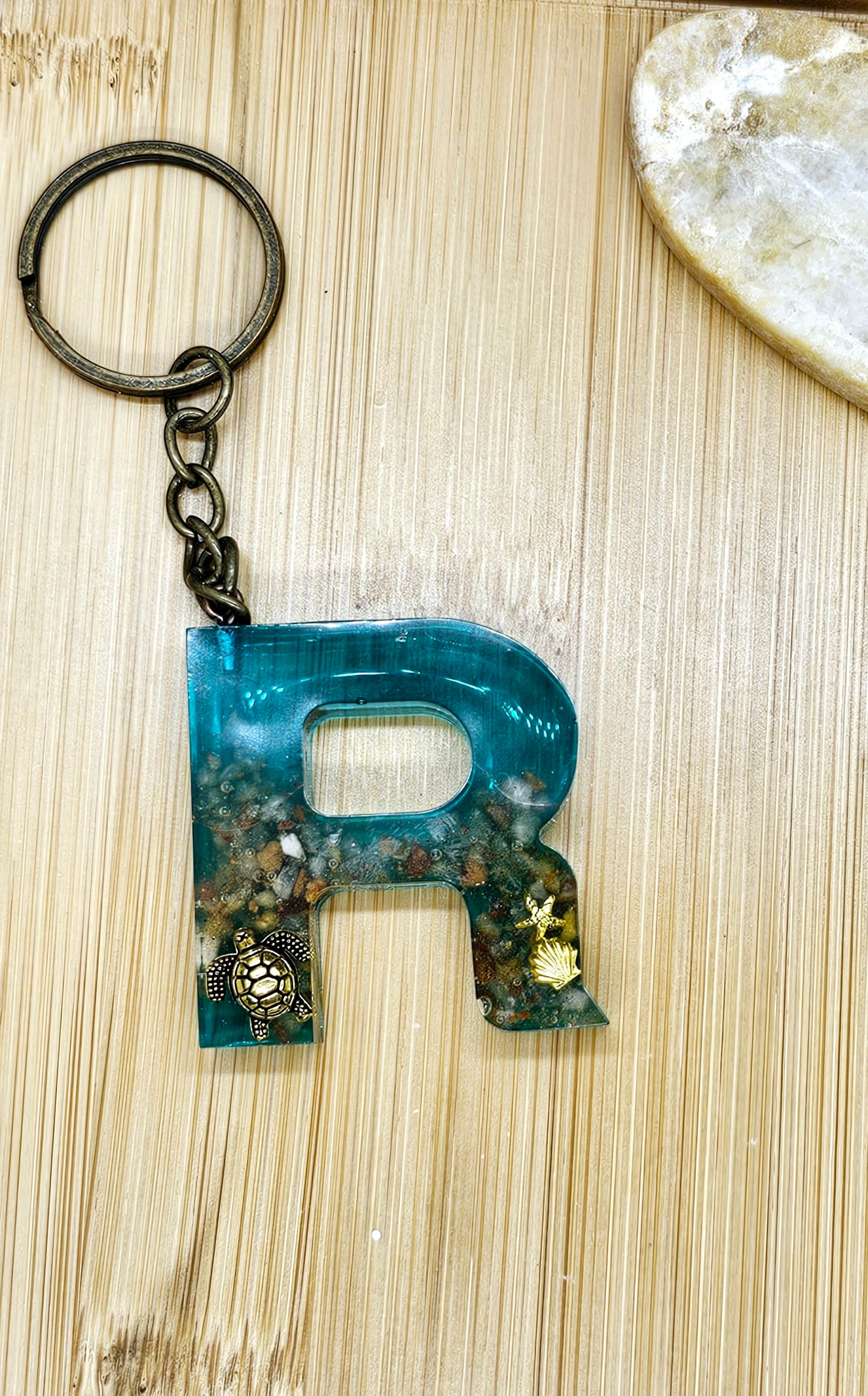 Under water letter Keychain