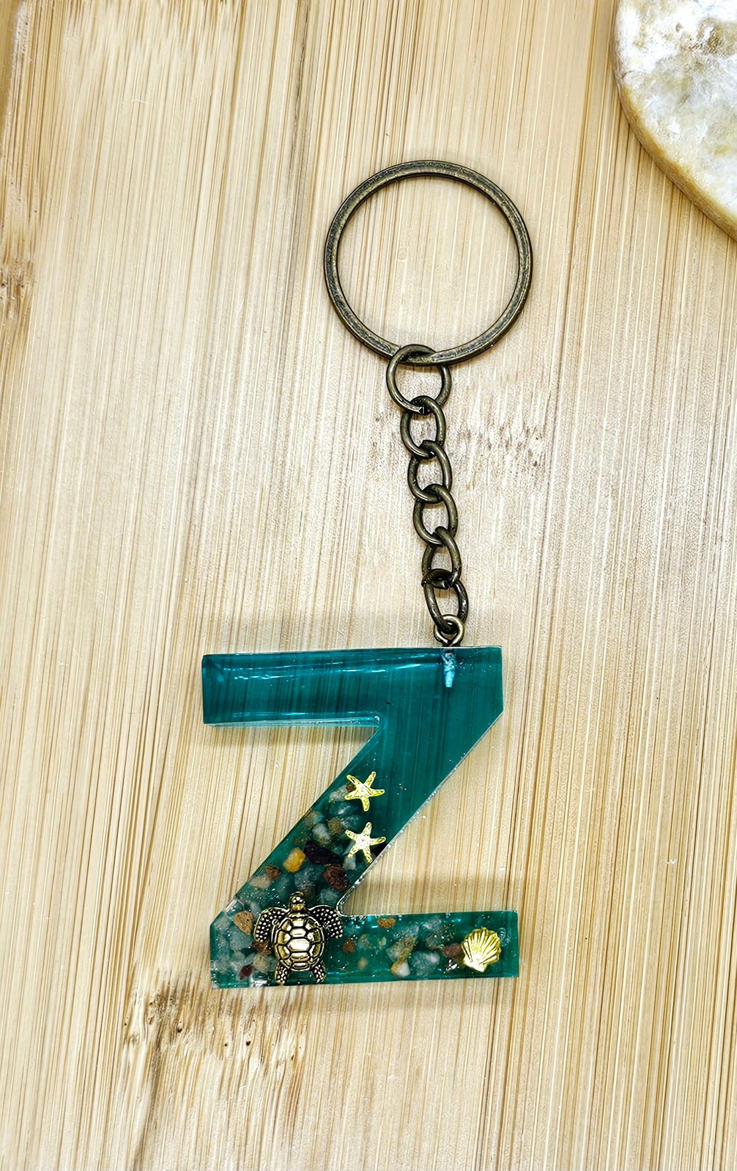 Under water letter Keychain