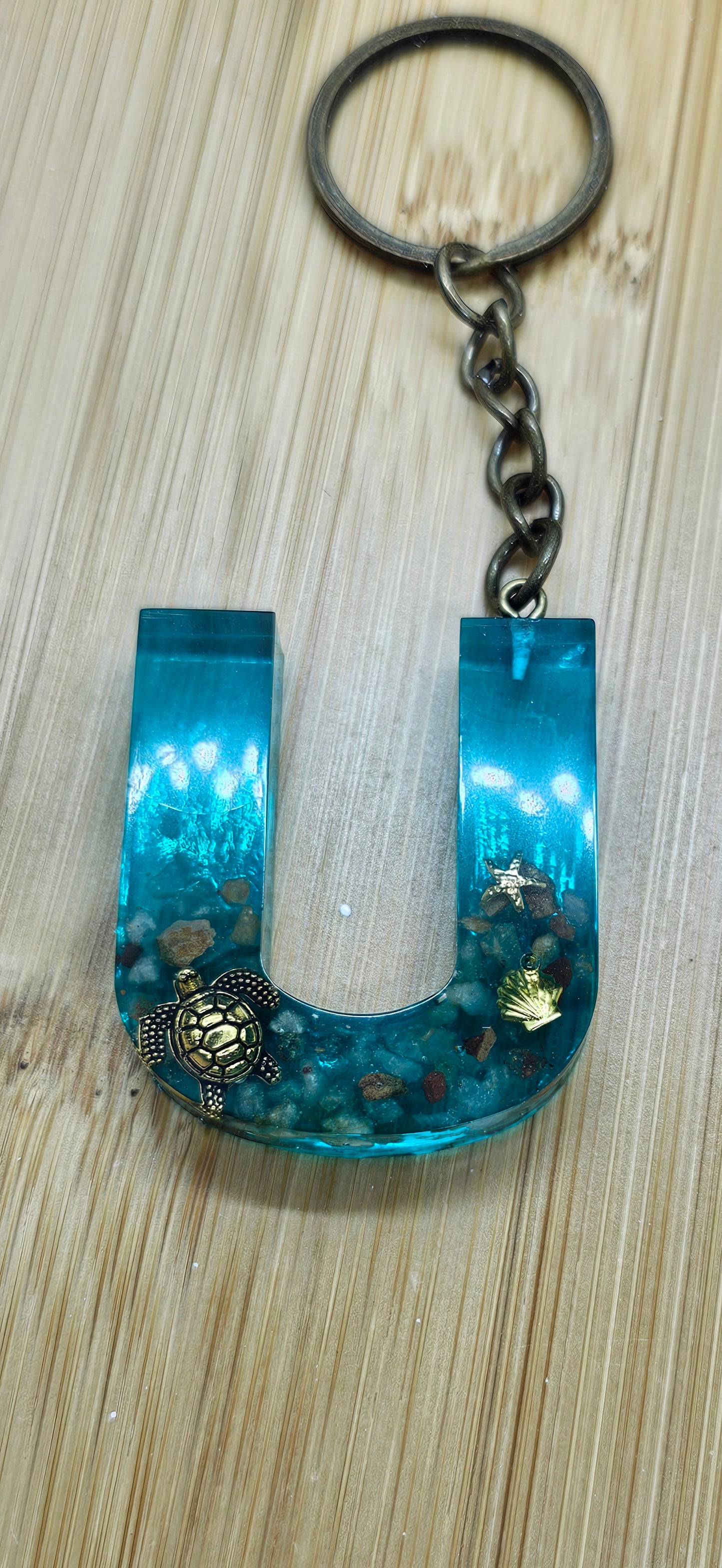 Under water letter Keychain