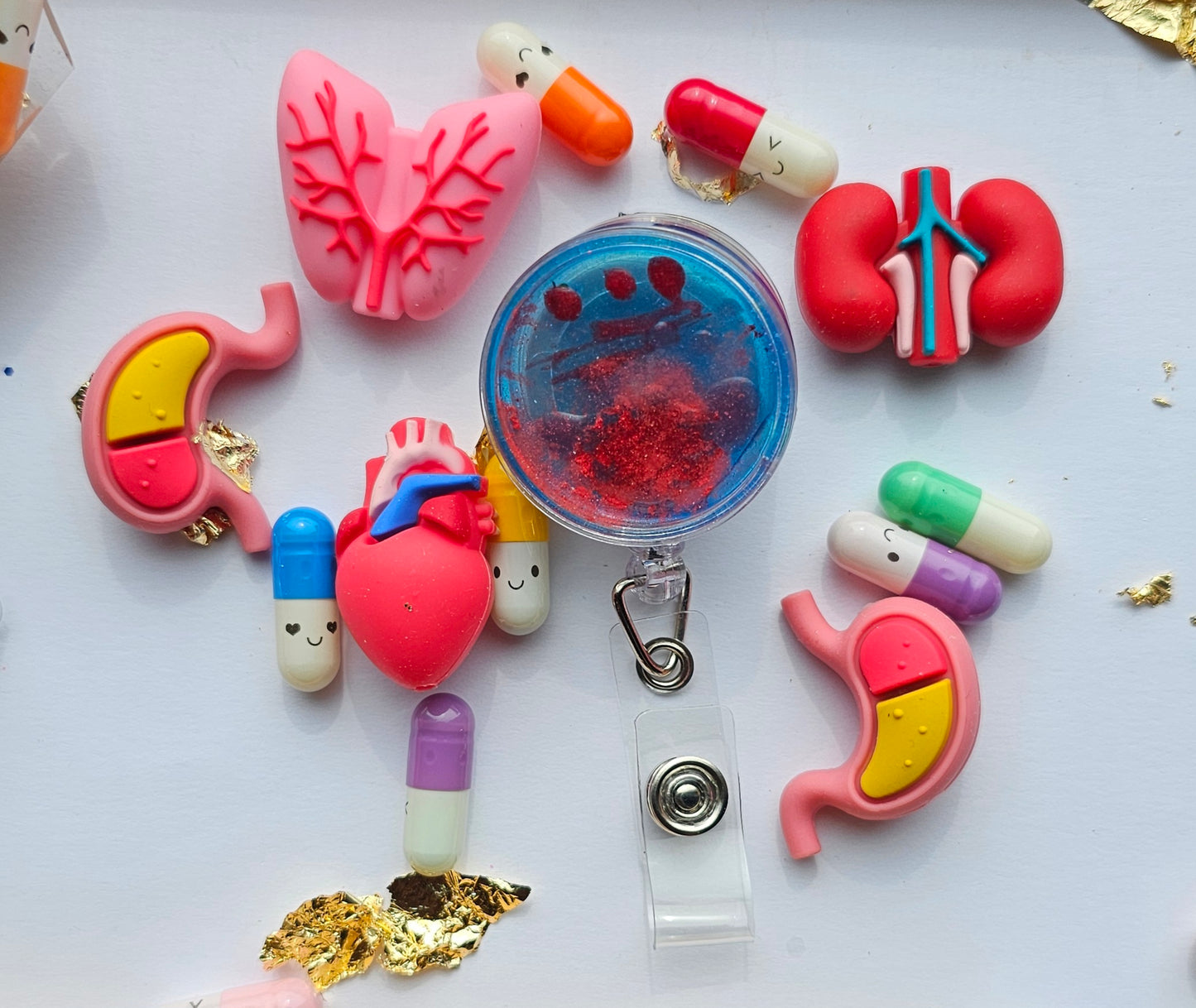 Petri dish badge reel