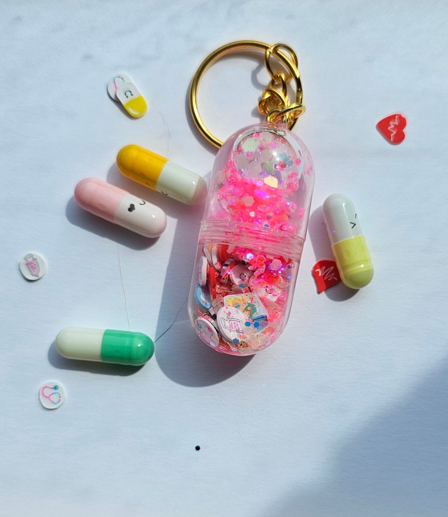 Chill pill medical keychain