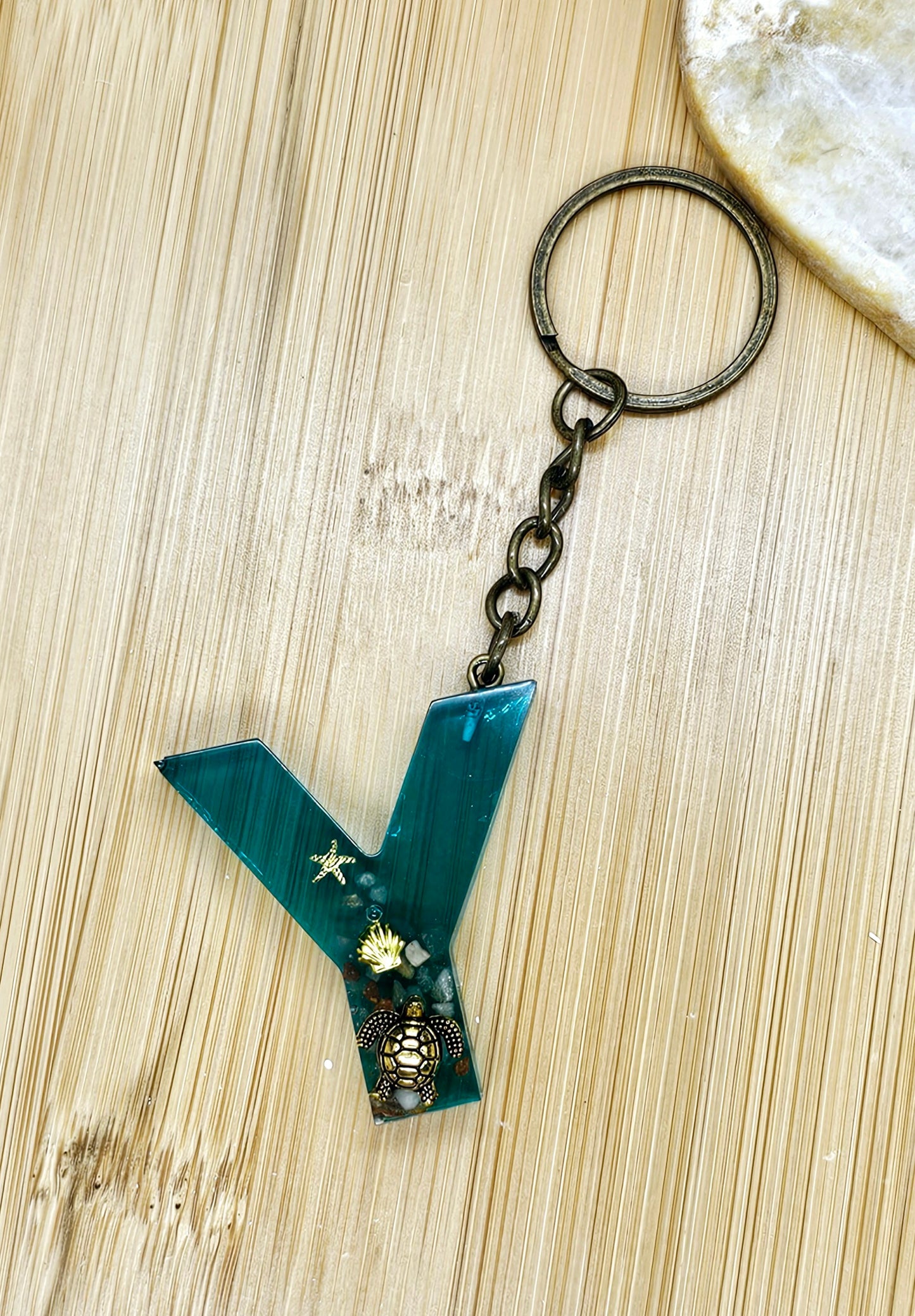 Under water letter Keychain