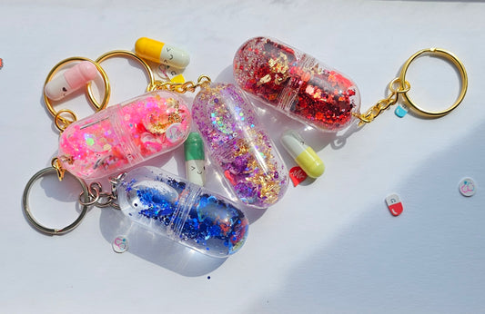 Chill pill medical keychain