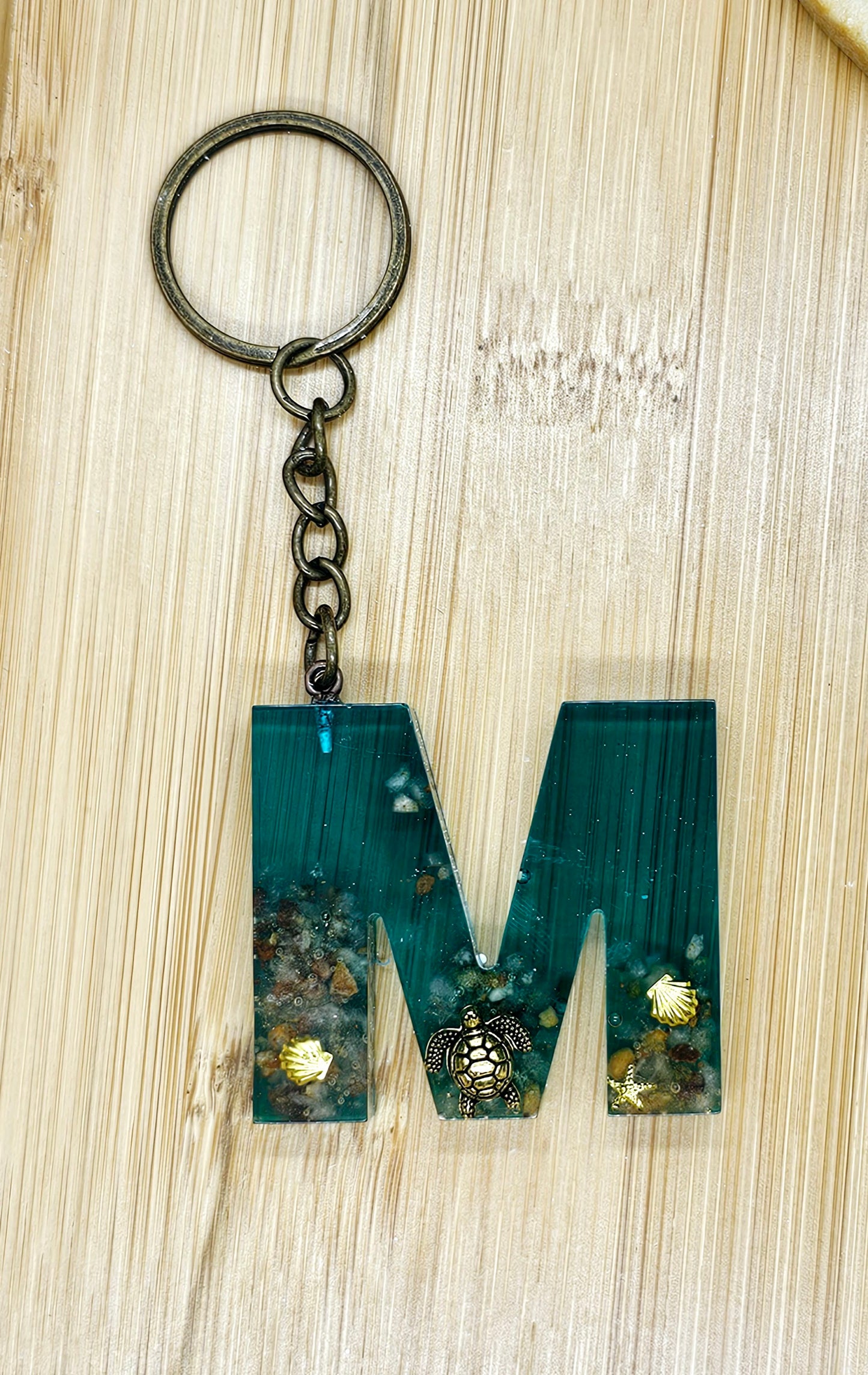 Under water letter Keychain