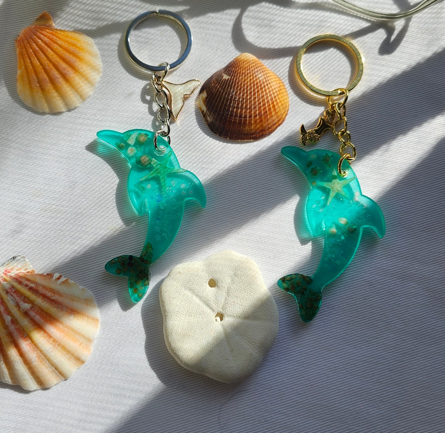 Resin Shark keychain/ with ocean theme beach gift