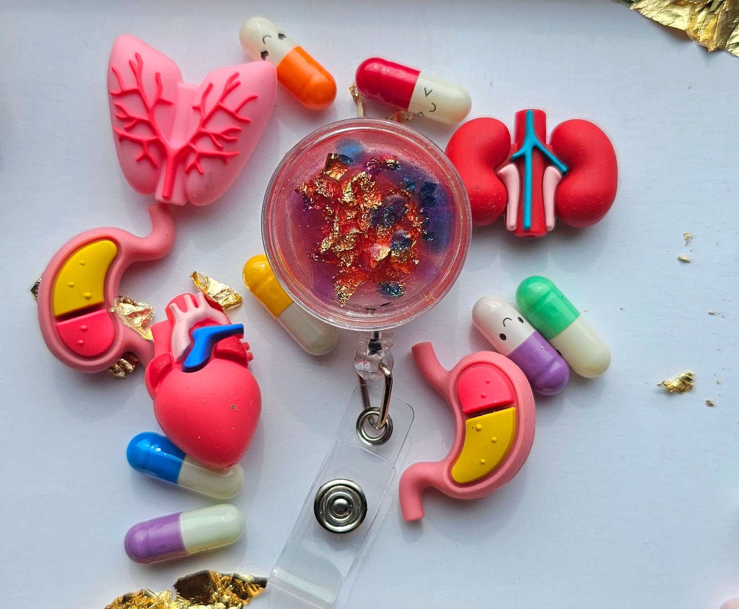 Petri dish badge reel