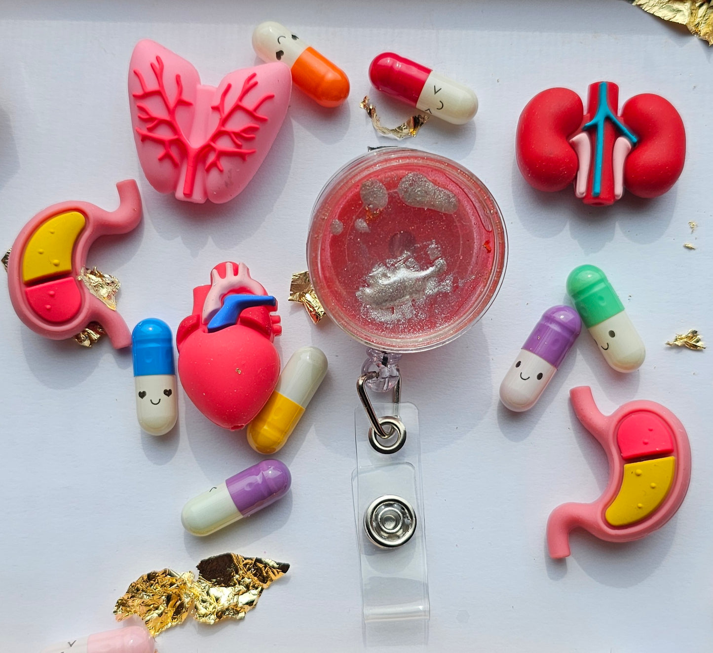 Petri dish badge reel