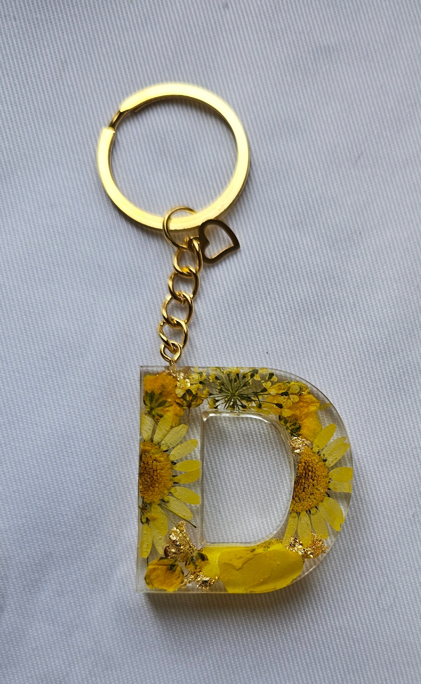 Floral Letter Keychains/ Flower keychains