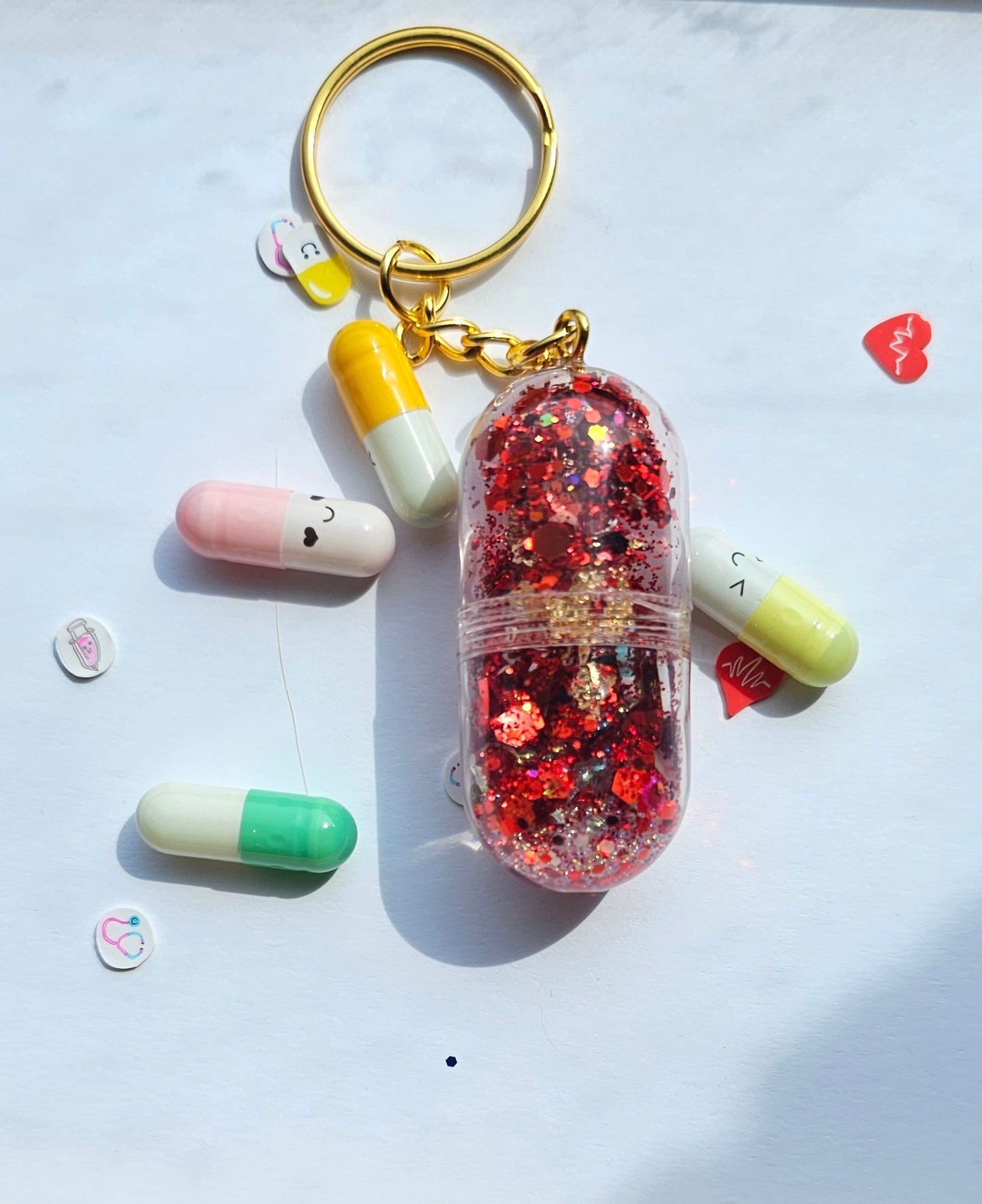 Chill pill medical keychain
