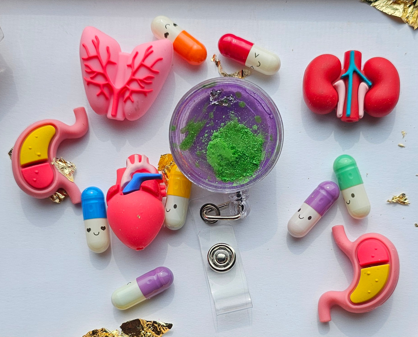 Petri dish badge reel
