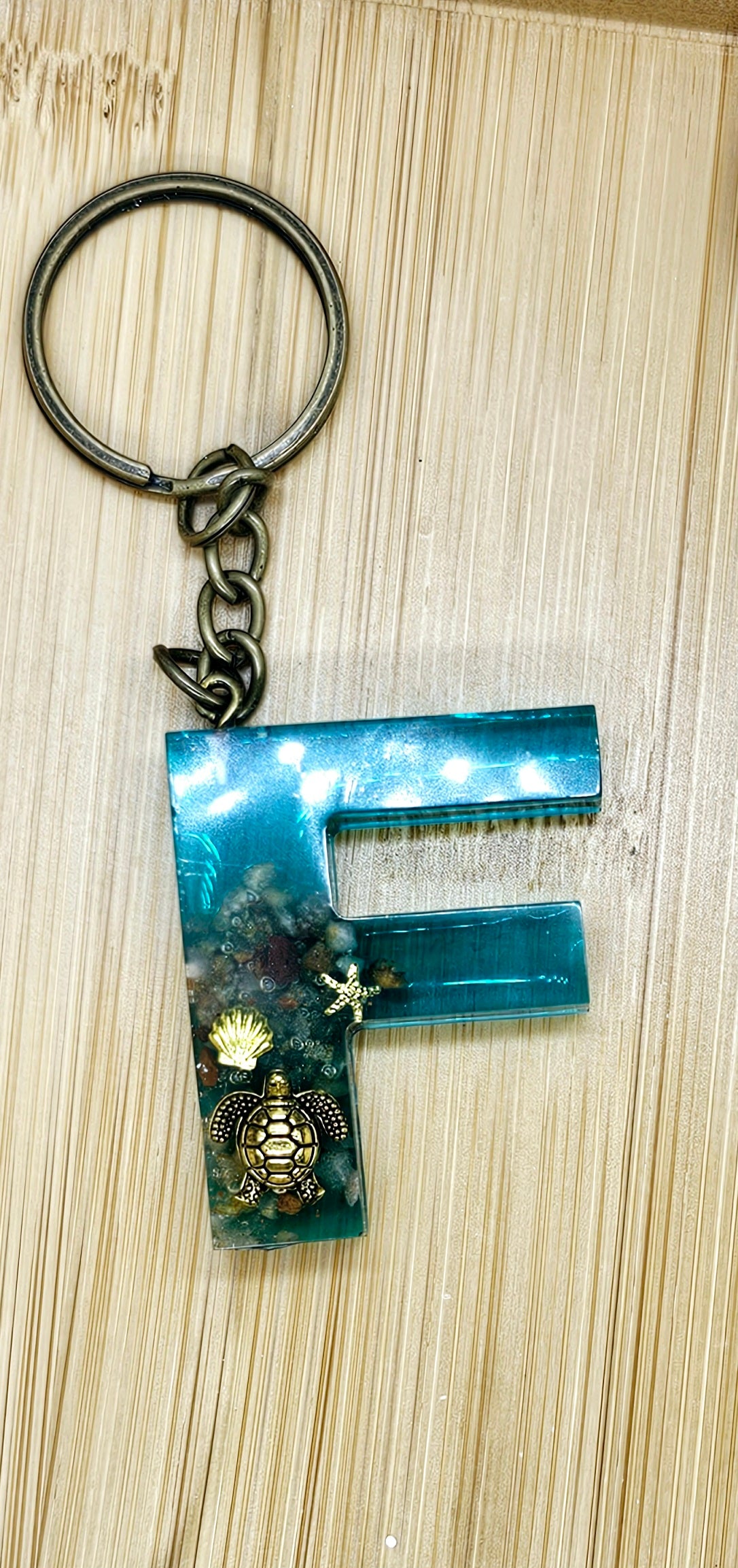 Under water letter Keychain