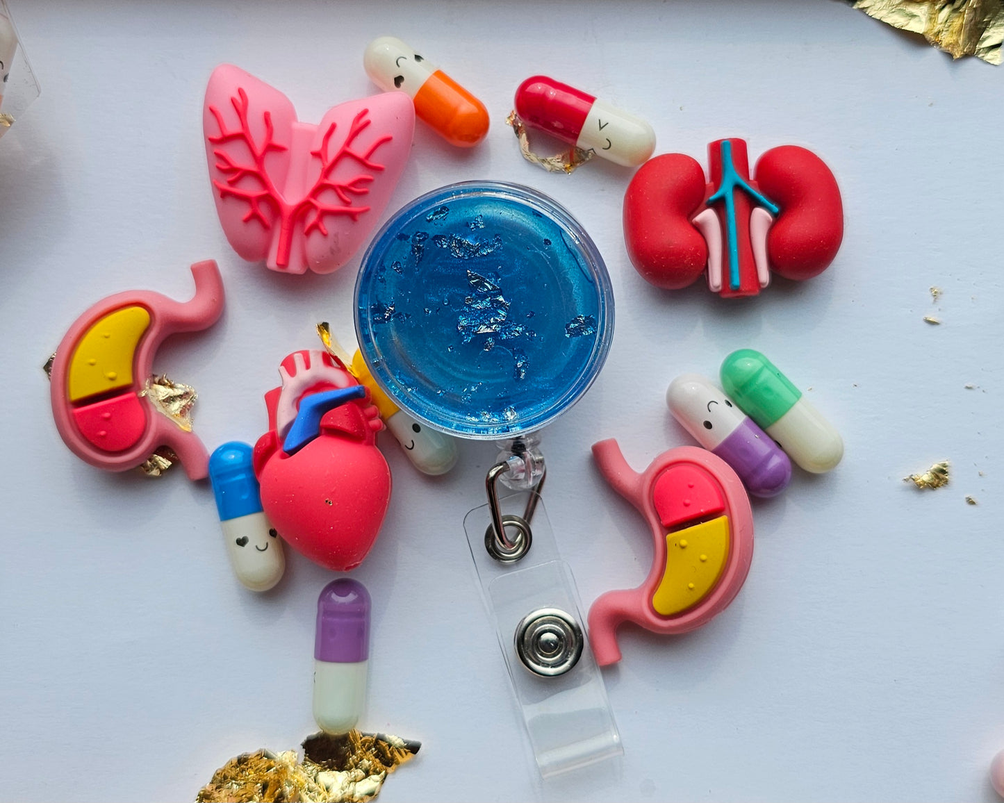 Petri dish badge reel