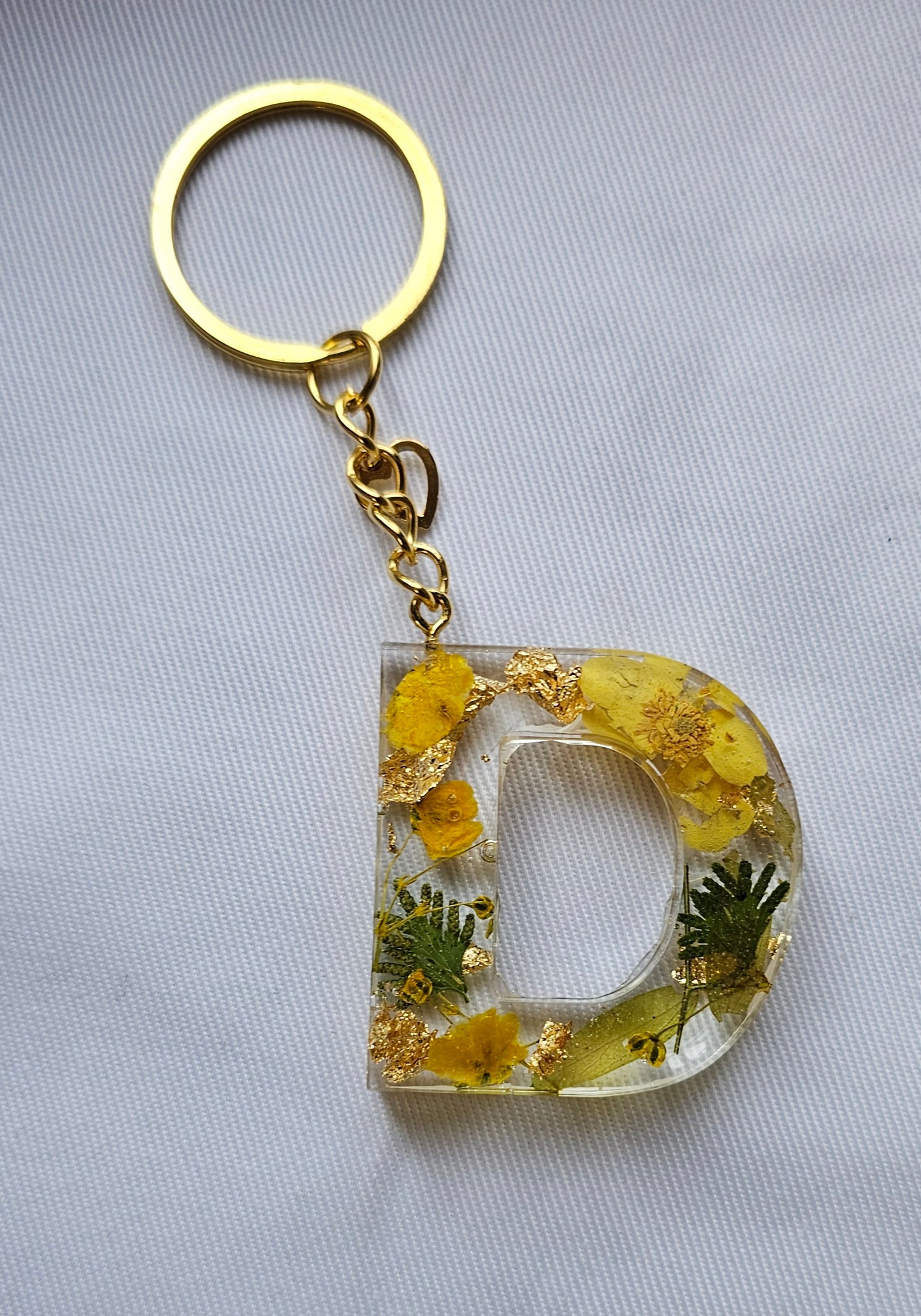 Floral Letter Keychains/ Flower keychains