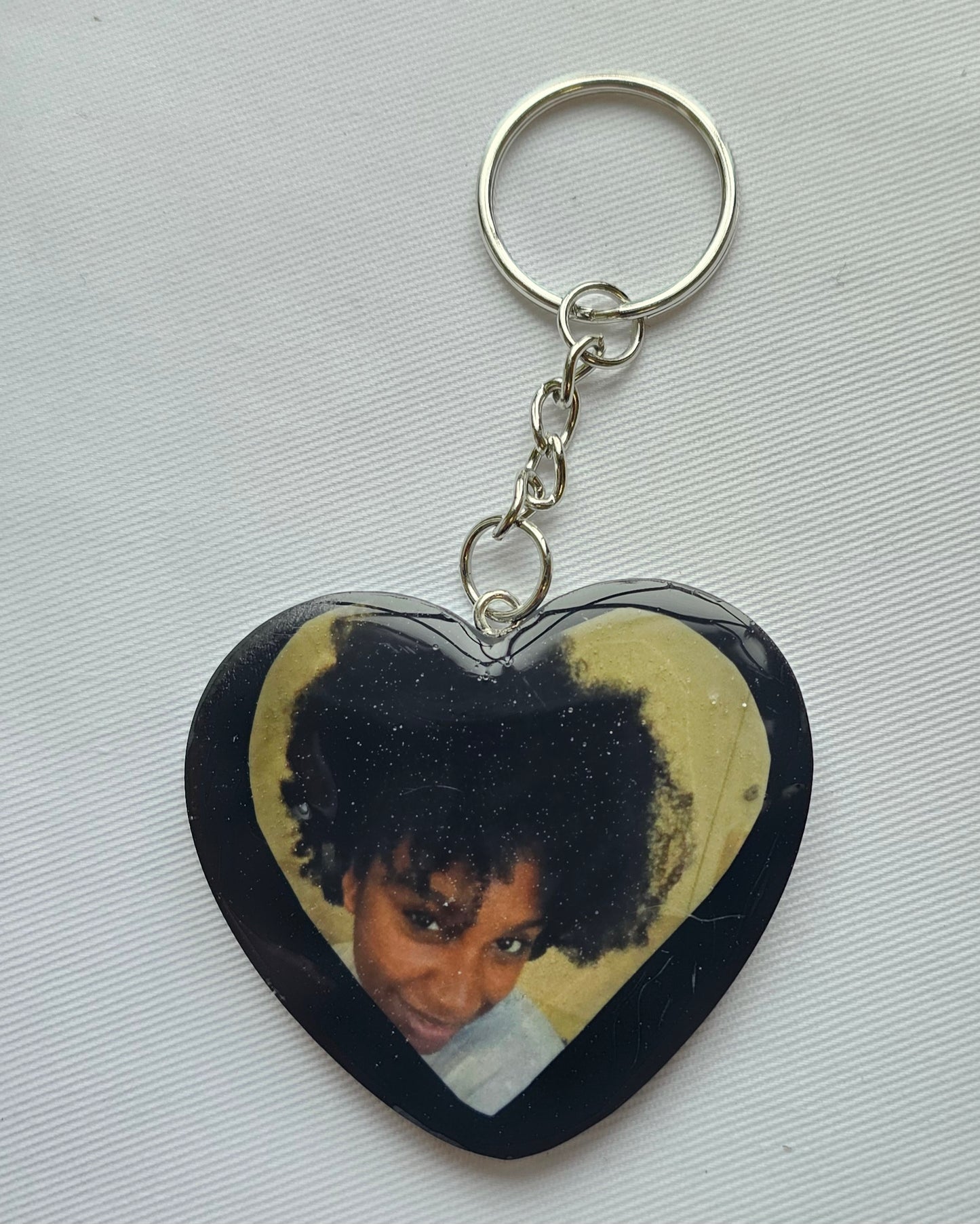 Custom picture keychain/ memorial keychains, wedding photos