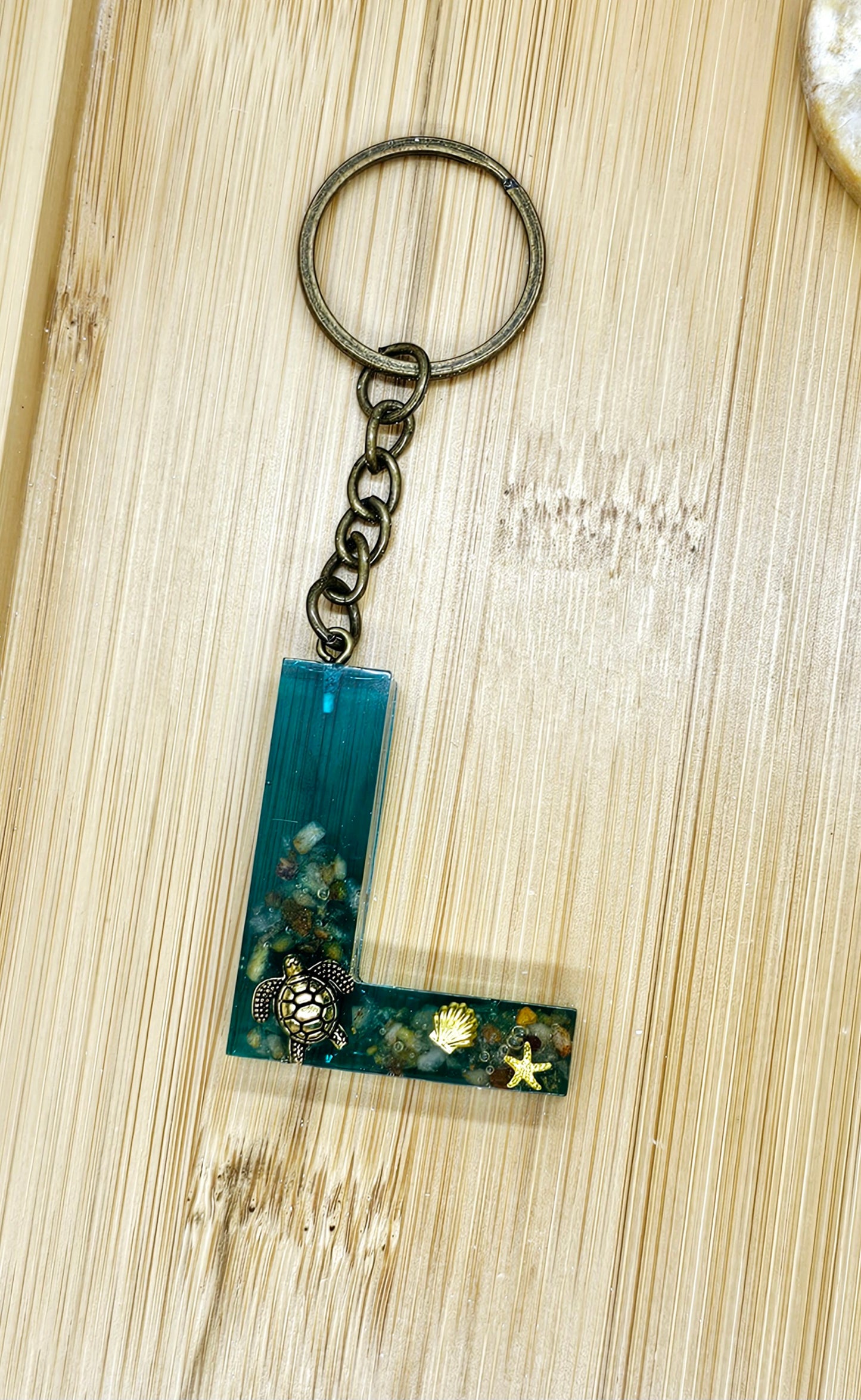 Under water letter Keychain