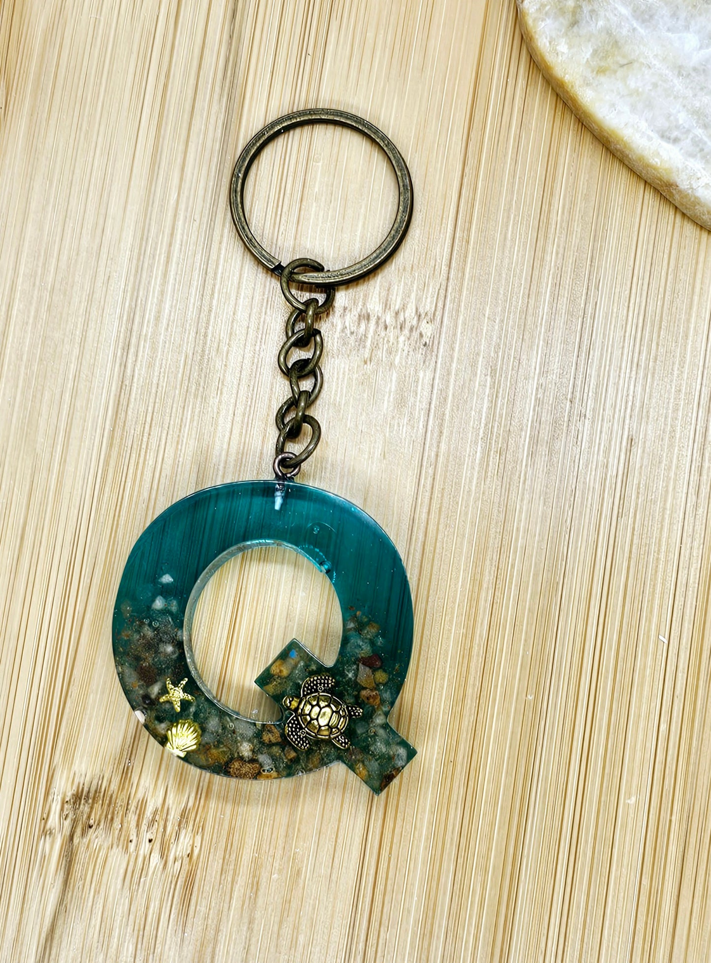 Under water letter Keychain