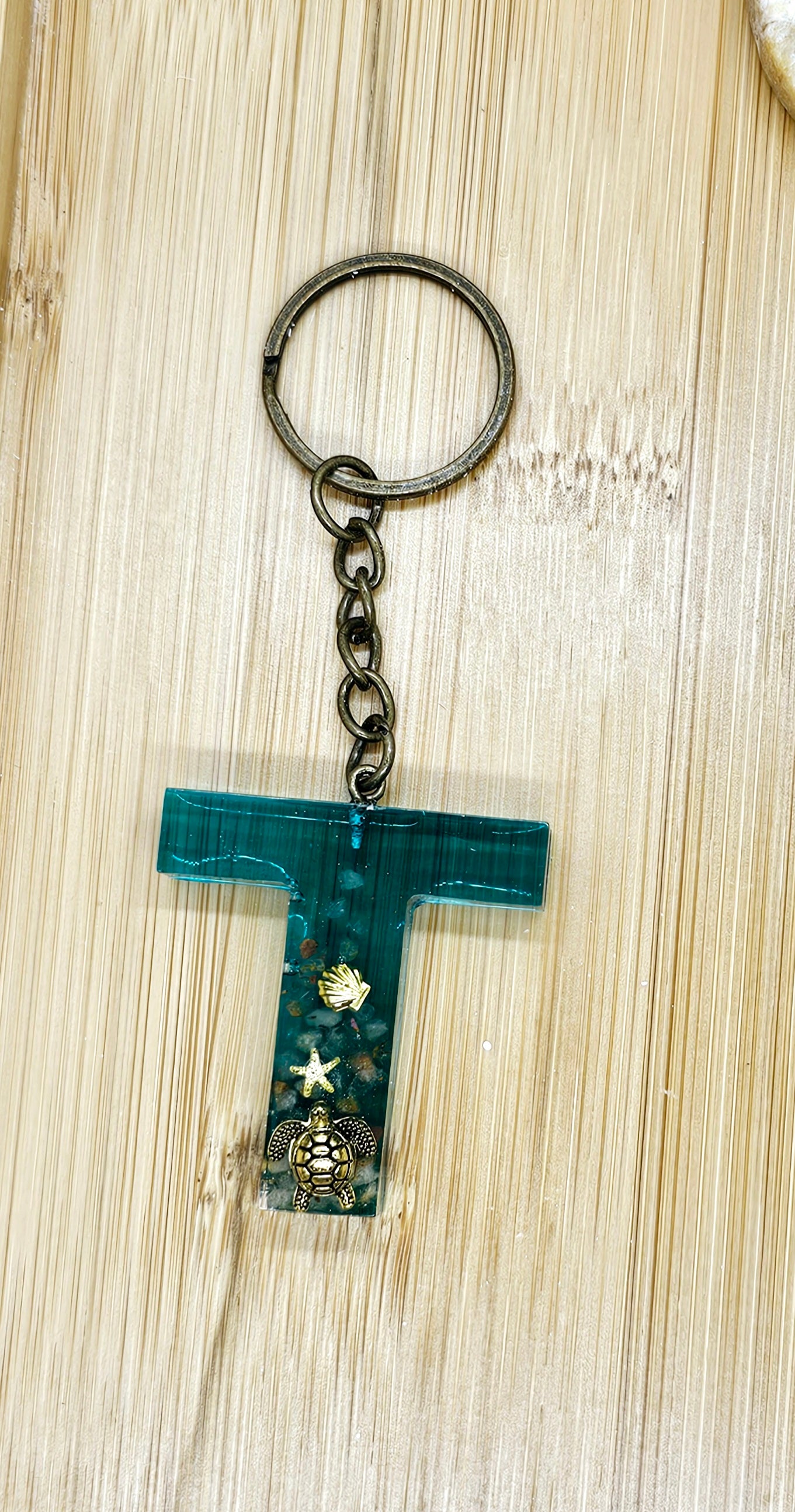 Under water letter Keychain