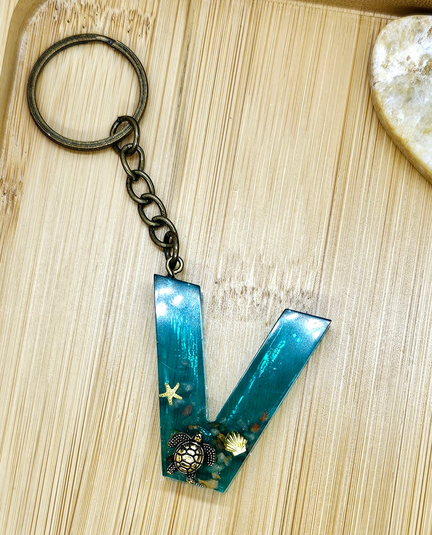 Under water letter Keychain