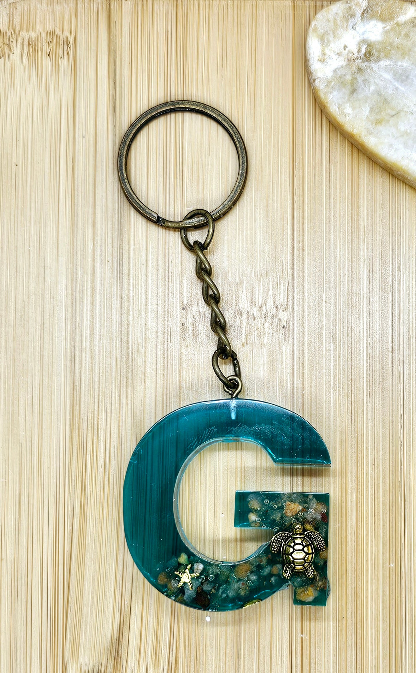 Under water letter Keychain