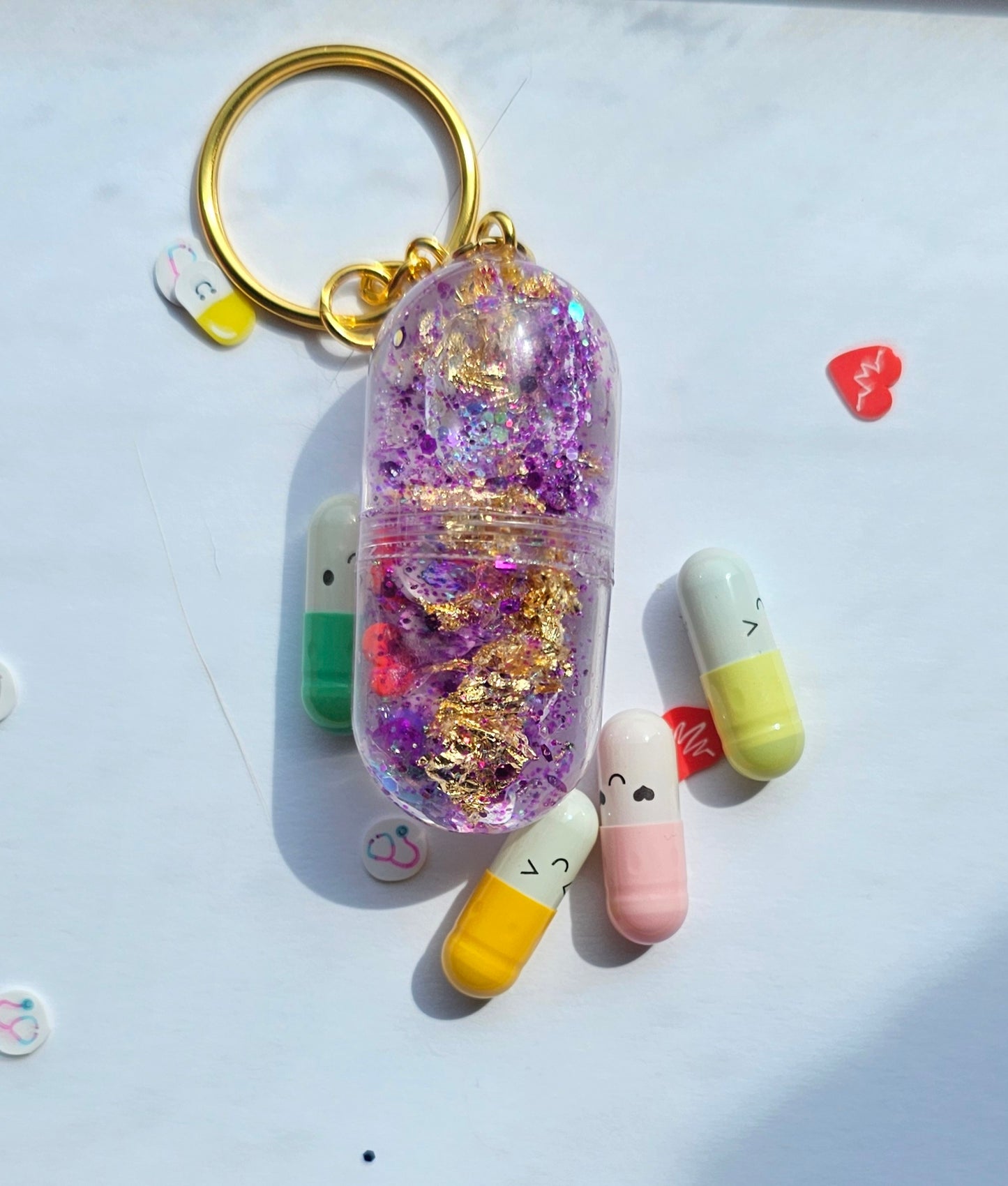 Chill pill medical keychain