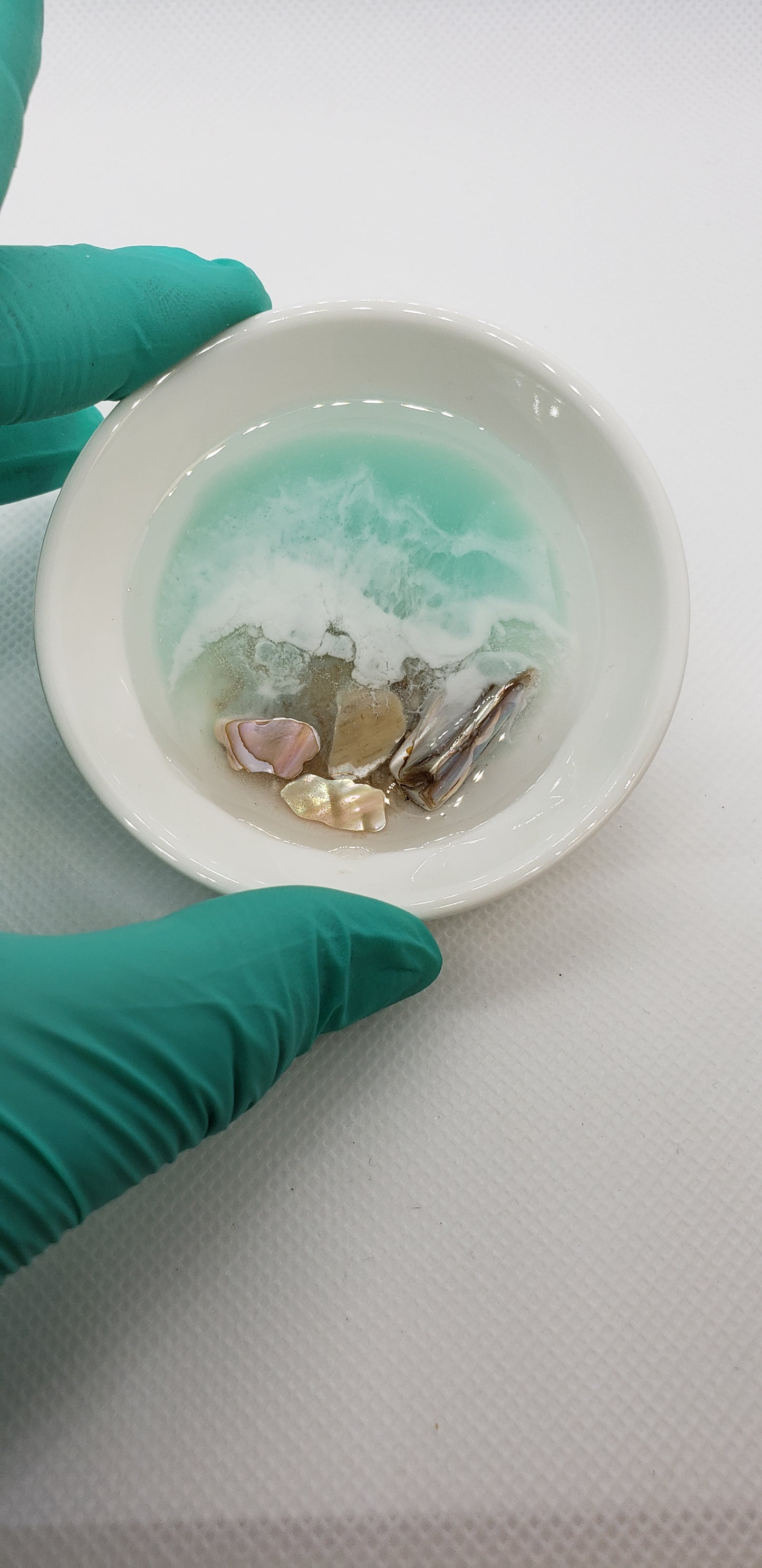 Ceramic jewelry dish/ beach scene/tray