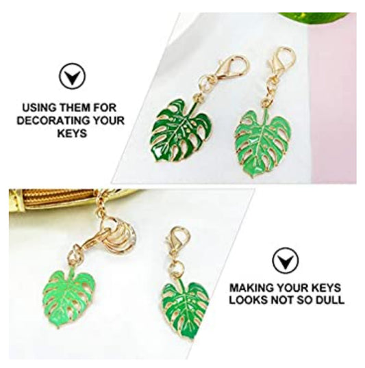 Monstera leaf keychains