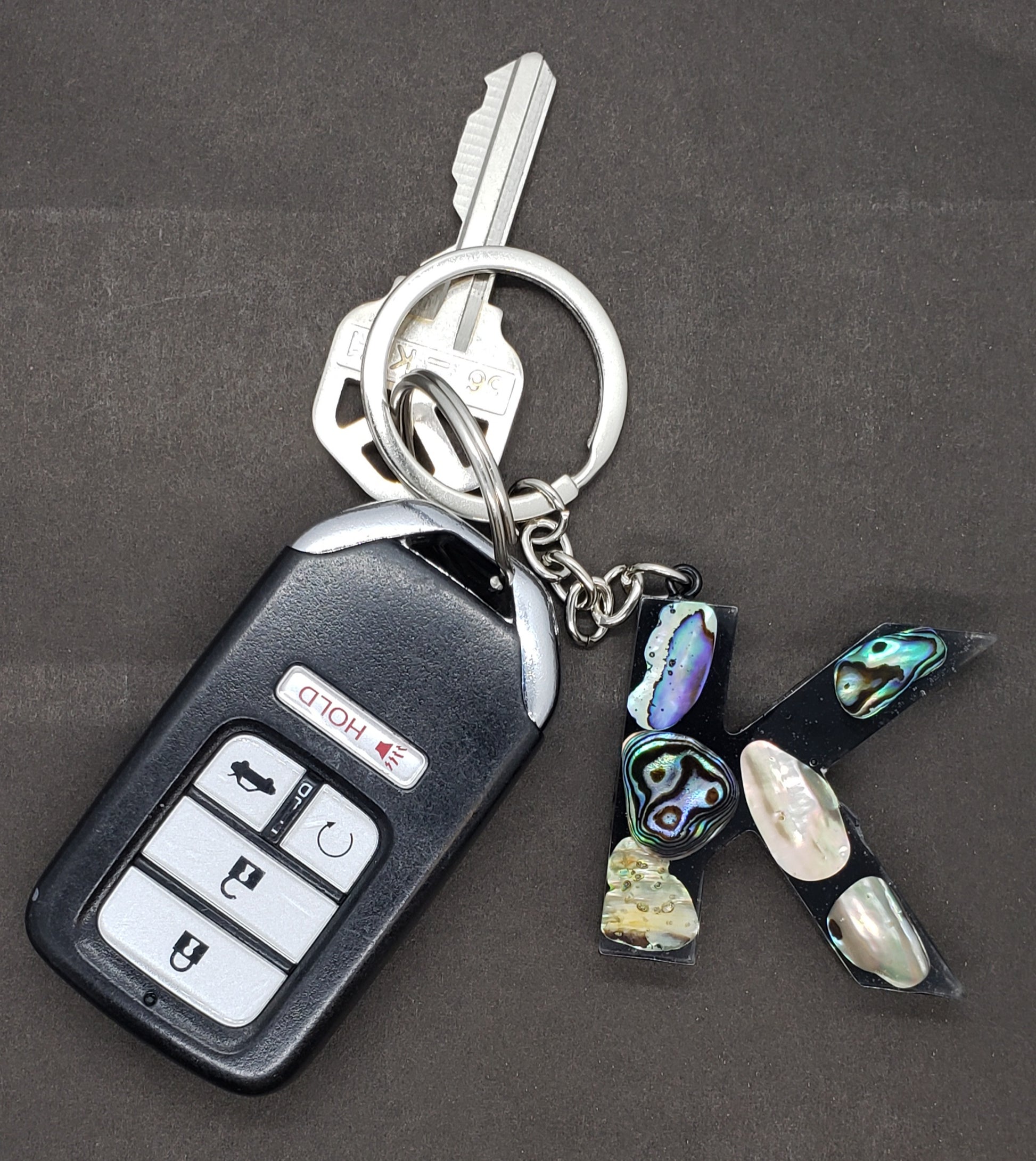 Initial Resin Keychain Letter Keychain Personalized 